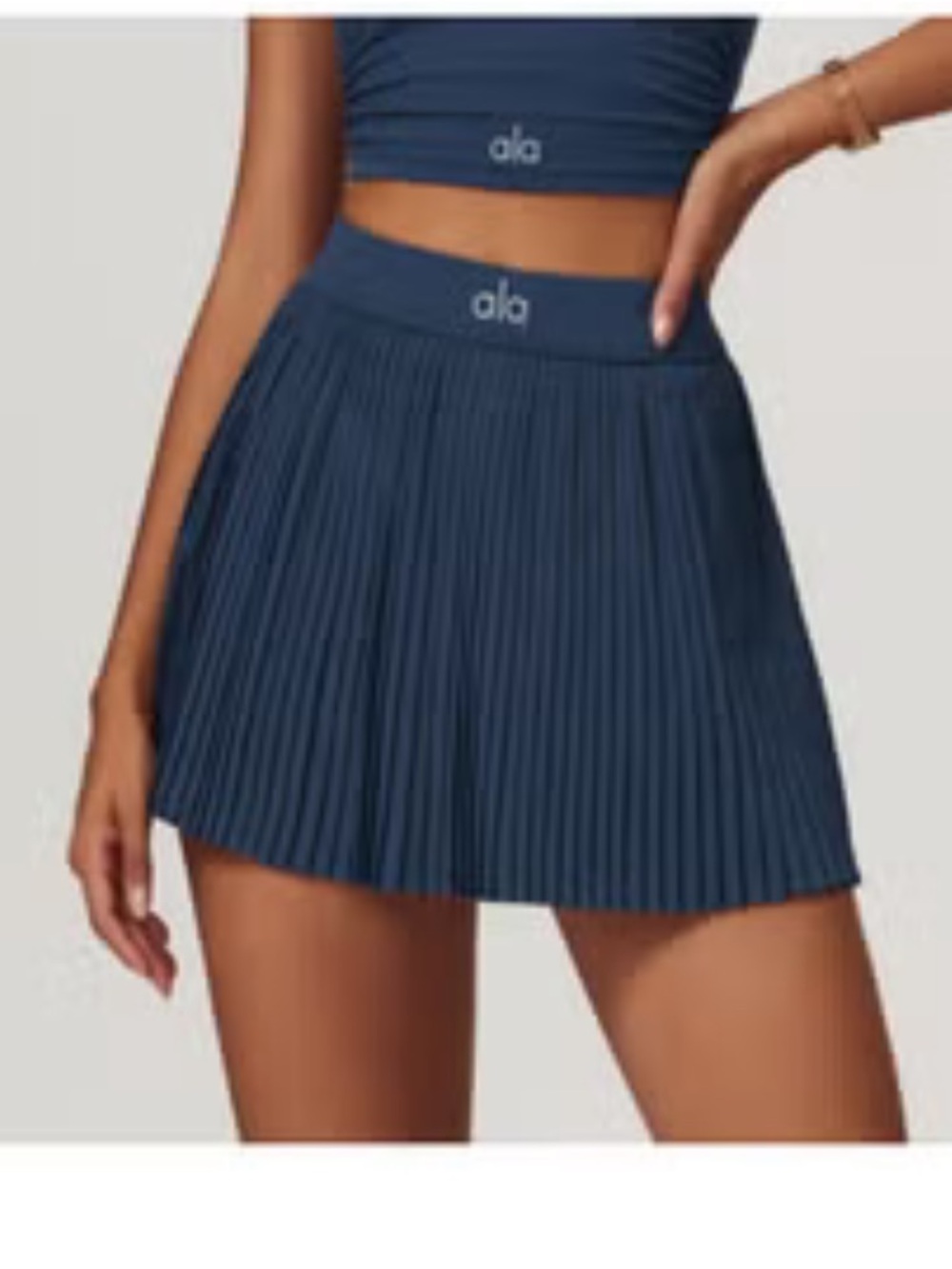 NEW! Alo Navy Match Point Tennis Skirt Medium